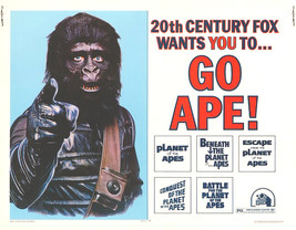 GO APE POSTER 11X14 IN PLANET OF THE APES BENEATH ESCAPE CONQUEST 27X35 ... - $19.99