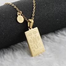 SCORPIO 18K GOLD Necklace • Dainty Tag Pendant Necklace • Spiritual Zodiac - $29.69