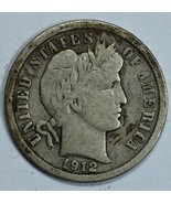 1912 Barber circulated silver dime F details - £9.57 GBP