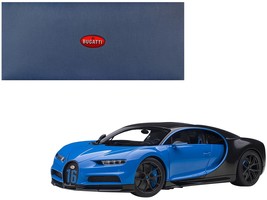 2019 Bugatti Chiron Sport French Racing Blue and Carbon 1/18 Model Car b... - $350.69