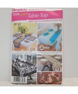 Simplicity 5530 Pattern Table Top Accessories and Chair Pad Uncut 15 PIECES - $9.64