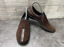 Sesto Meucci Loafers Women 6M Shoes Brown Suede Slip On Stretch Casual F... - $19.62