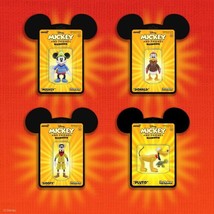 DISNEY - Mickey &amp; Friends Vintage Collection Wave 1 Set of 4 pieces Reaction Fig - £70.02 GBP