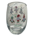 HAPPY HOLIDAYS GNOME Printed Stemless Wine Glass, 16-oz.-Christmas - $15.72
