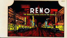 Reno NV Biggest Little City Harolds Club Casino Lindgren-Turner Decal 19... - $11.83