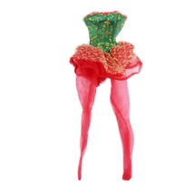 2008 Barbie Holiday Lights Ballerina Green &amp; Red Tutu Outfit M9530 Christmas - £4.68 GBP