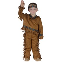 Fun World Toddler Native American Boy Costume Size Large 3T-4T Brown - $21.25