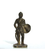 INCAS 4 *2 Kinder Surprise Metal Soldier Figurine Vintage Toy 4 cm Brass Finish - $18.76
