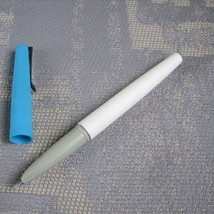 Vtg Fountain Pen Ussr Soviet Russia 1970&#39;s Blue White Piston Filler Basic Design - £14.39 GBP