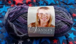 Lion Brand Vanna&#39;s Choice Yarn Purple Print 202 Varigated 4 Medium 145 Yards 3oz - £7.13 GBP