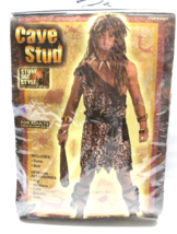 Cave Stud Caveman Halloween Costume Tunic Belt Leopard Animal Print Adult 42&quot; - £15.14 GBP