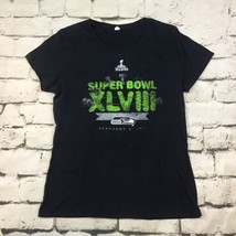 Super Bowl XLVIII Seahawks Womens Sz L Top Short Sleeve Football Fan T-Shirt - £9.29 GBP