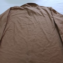 Oleg Cassini Men's Long Sleeve Button Up Brown Shirt Size XL 17 1/2 (34/35) image 9