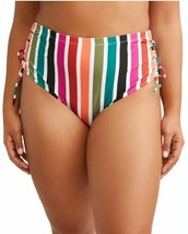 Terra &amp; Sky Women&#39;s Plus Swimsuit Bottom High Waist Size 4X (28-30) MultiStripe  - £18.16 GBP