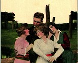 Vtg 1900s Cartolina - Romance Risque - Alcuni Bambini I Fell IN Con Unp - £12.31 GBP