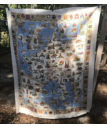 Vintage Souvenir Map of Europe Tablecloth made in Germany 50 x63 Crests ... - $114.24 CAD