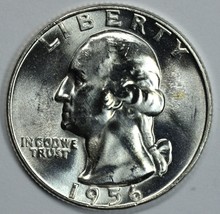 1956 P Washington uncirculated silver quarter BU - £10.73 GBP