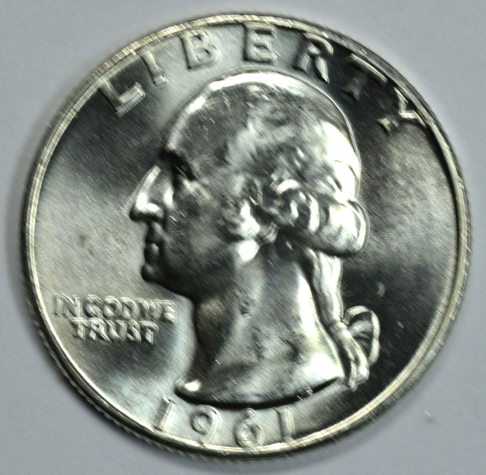 1961 P Washington uncirculated silver quarter BU - $12.50