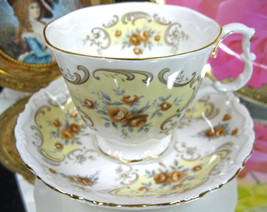 Royal Albert Victorian's Tea Cup And Saucer Duo Septembers Song Yellow  - $27.41