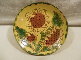 Vintage 2002 Breininger Redware Pottery Sunflower Plate 7&quot; - £28.27 GBP