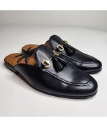 Walk London Terry Slip On Tassel Loafers Black Men&#39;s Size 9 - $69.25