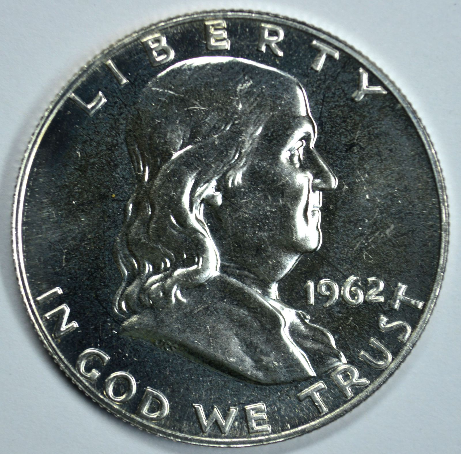 1962 Franklin silver proof half dollar - $22.00