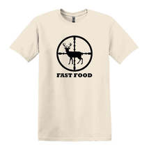 Fast Food Deer Hunting Humor T-shirt - Gildan Adult Unisex Heavy Cotton - £19.95 GBP+