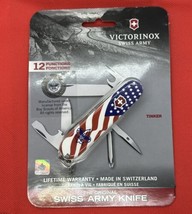 New Scouts Victorinox Tinker Americana Swiss Army Knife with Flag &amp; Scout Logo! - £68.17 GBP