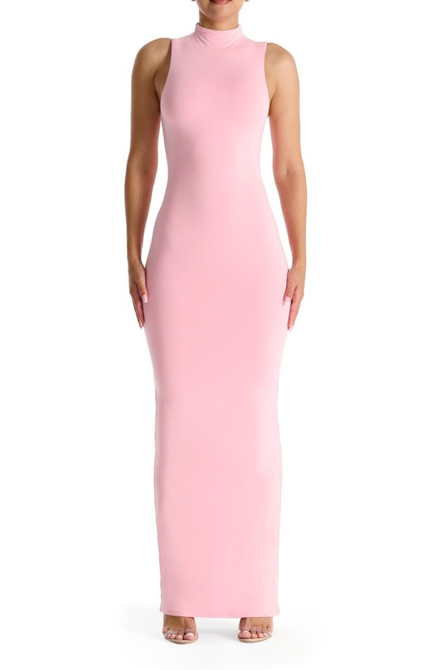 Nake Wardrobe 3355 Bae-sic Sleeveless Dress SZ M Pink - $60.98