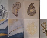 Seaside Beach Shore Canvas Prints Framed Foil 9”x7.5”x0.5” SB24c, Select... - $3.99