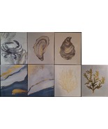 Seaside Beach Shore Canvas Prints Framed Foil 9”x7.5”x0.5” SB24c, Select... - £3.18 GBP