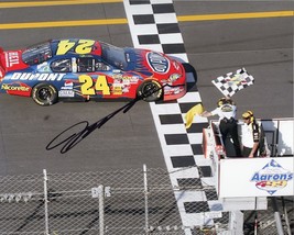 Autographed 2007 Jeff Gordon #24 Du Pont Racing Talladega Race Win (Checkered Fla - £70.76 GBP