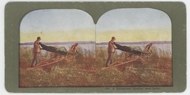 c1900&#39;s Colorized Stereoview A Convenient Hunting Boat Outfit. Men With a Canoe - £7.46 GBP