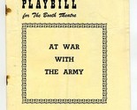 Playbill At War With the Army 1949  Joe Maross William Mendrek Jo-Ann Do... - £14.22 GBP
