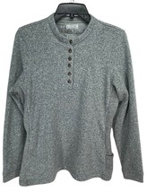 Duluth Trading Women’s Grey Pullover Sweater Sweatshirt w/Buttons Size Medium M - £15.80 GBP
