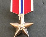 BRONZE STAR SERVICE MEDAL RIBBON USA LAPEL HAT PIN BADGE 1.25 x 3/4 INCHES - $5.64