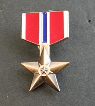 Bronze Star Service Medal Ribbon Usa Lapel Hat Pin Badge 1.25 X 3/4 Inches - £4.40 GBP