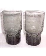 Vintage Anchor Hocking Misty Gray Color Lido Style Tumbler Glasses - $47.86 CAD