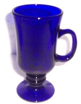 Cobalt Blue Handblown Slender Coffee Glass Mug - £22.06 GBP