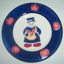 1998 Block Santa Xmas Snow People Snowman Glasses Collectors Side Plate - £8.06 GBP