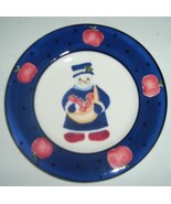1998 Block Santa Xmas Snow People Snowman Glasses Collectors Side Plate - $197.33 MXN