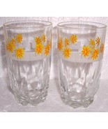 (2) Vintage Morning Star Depression Collectible Marigold Flower Glasses - $29.00