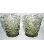 (2) Libbey&#39;s Green Short Depression Juice Glasses - $22.99