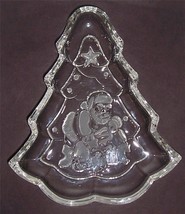 MIKASA Clear Crystal Glass Santa Christmas Candy Dish - $15.59