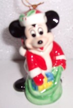 Disney Mickey Mouse Christmas Santa Collectible Ceramic Figurine - £15.32 GBP