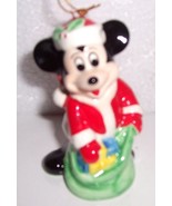 Disney Mickey Mouse Christmas Santa Collectible Ceramic Figurine - $19.60