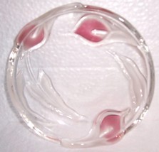 Mikasa Clear/Rose Colored Glass Crystal Candy Serving Dish - $18.71