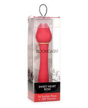 Inmi Bloomgasm Sweet Heart Rose 5X Suction &amp; 10X Vibrator - Red - £51.12 GBP