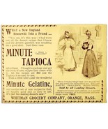 Whitman Minute Tapioca Gelatine 1897 Advertisement Victorian Desserts AD... - $28.07 CAD