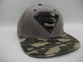 Superman Hat Camo Gray Snapback Baseball Cap - £15.70 GBP